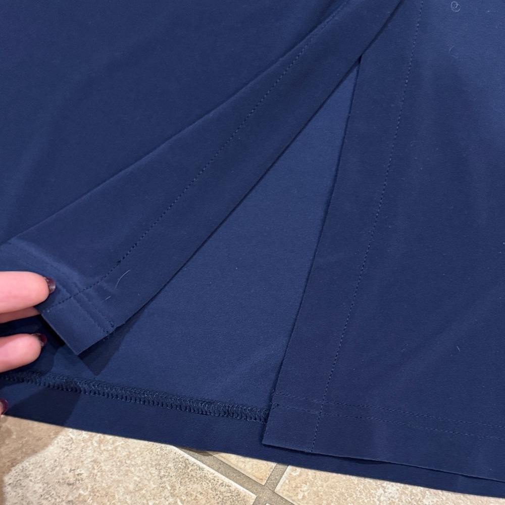 White House Black Market Navy Midi Dress with Stud Accents - Picture 5 of 6